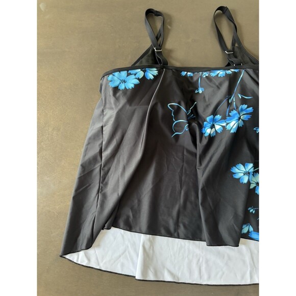 Womens swimsuit 2025 Tankini Swimsuit Tummy Control Flowy Swimwear top only 3XL - Picture 12 of 14